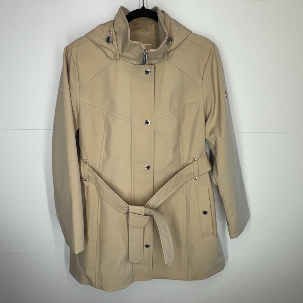 NWT Michael Kors Belted Coat in Stone